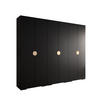 DREHTÜRENSCHRANK 236.7/300/47 6-türig - Goldfarben/Schwarz, Holz/Metall (300/236.7/47cm) - Abiks Möbel