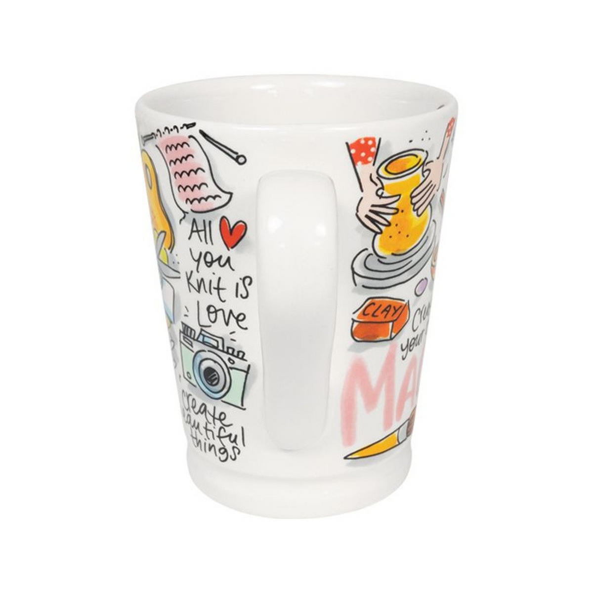 XL-BECHER Miss Kreativität in Bunt - 500 ml - Multicolor, Keramik (0.5L) - Blond Amsterdam