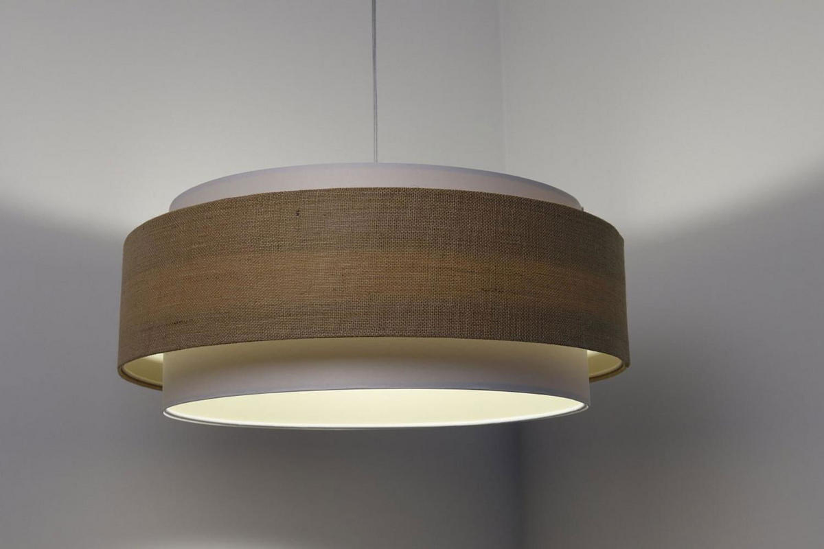 HÄNGELEUCHTE Beige 60/25 cm - Beige, Kunststoff (60/1/25cm) - ONZENO