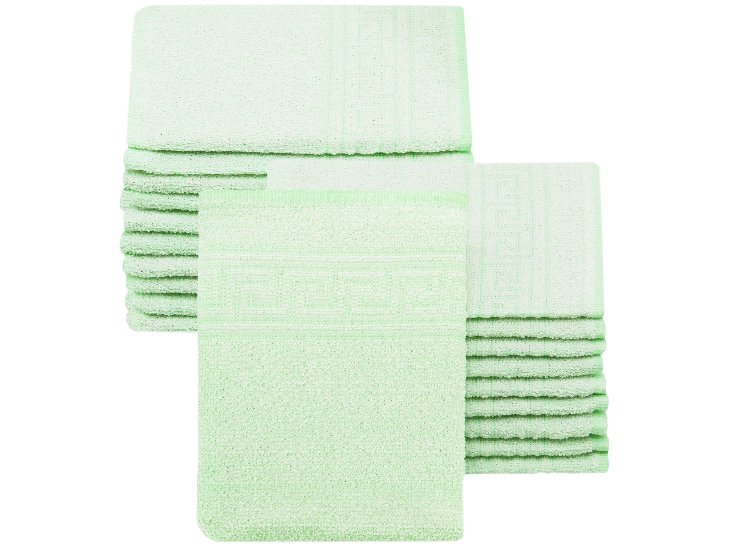 WASCHHANDSCHUH, 20er-Set, 16x22 cm, 70% Baumwolle, 30% Polyester, Grün - Grün, Textil (16/22cm) - Zollner