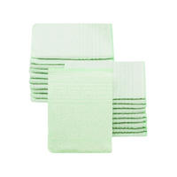 WASCHHANDSCHUH, 20er-Set, 16x22 cm, 70% Baumwolle, 30% Polyester, Grün - Grün, Textil (16/22cm) - Zollner