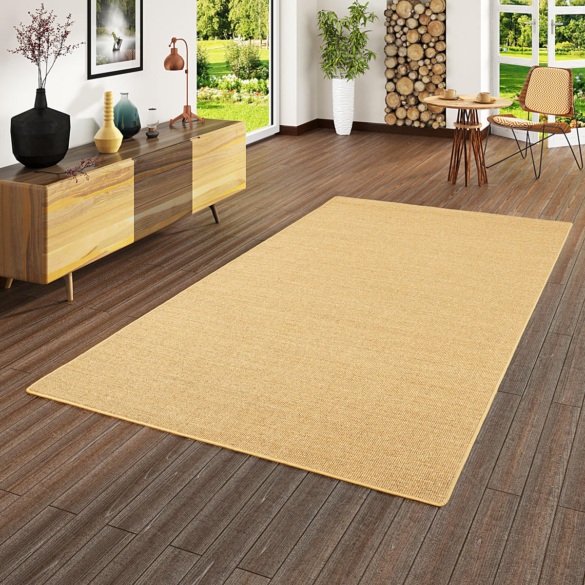 SISAL NATUR TEPPICH KLASSISCH - Nussbaumfarben, Textil (140/200cm) - Snapstyle