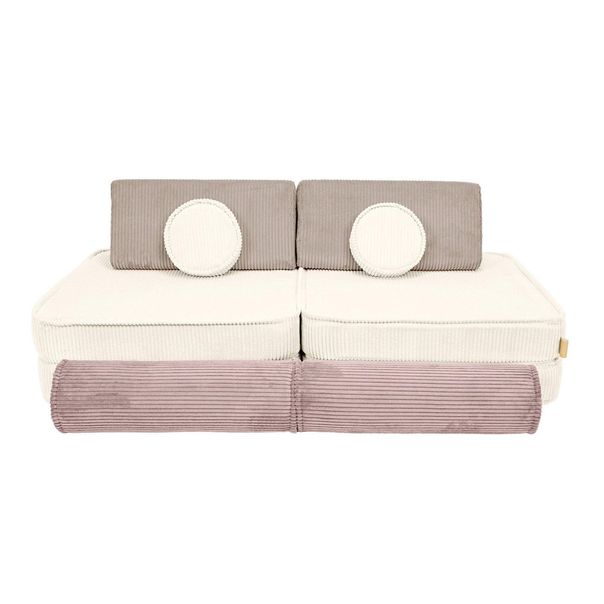 KINDERSOFA AESTHETIC 160 cm Cord Latte 8 Stk - Beige, Textil (80/12/160cm) - MeowBaby
