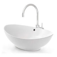 WASCHBECKEN für Badezimmer 600 x 380 x 190mm - Weiß, Keramik (60/19/38cm) - HOROW