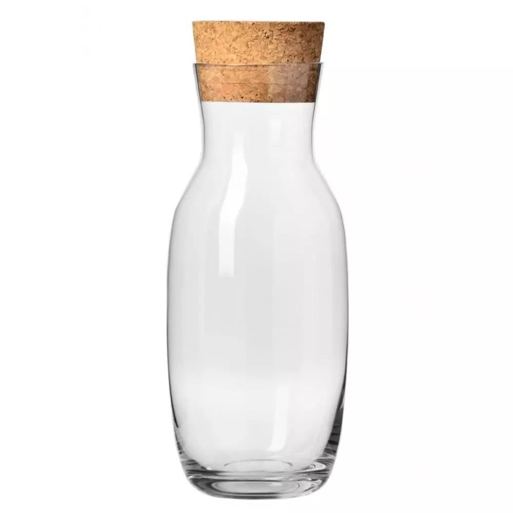 WASSERKARAFFE MIT KORKEN - Transparent, Glas (1.1L)