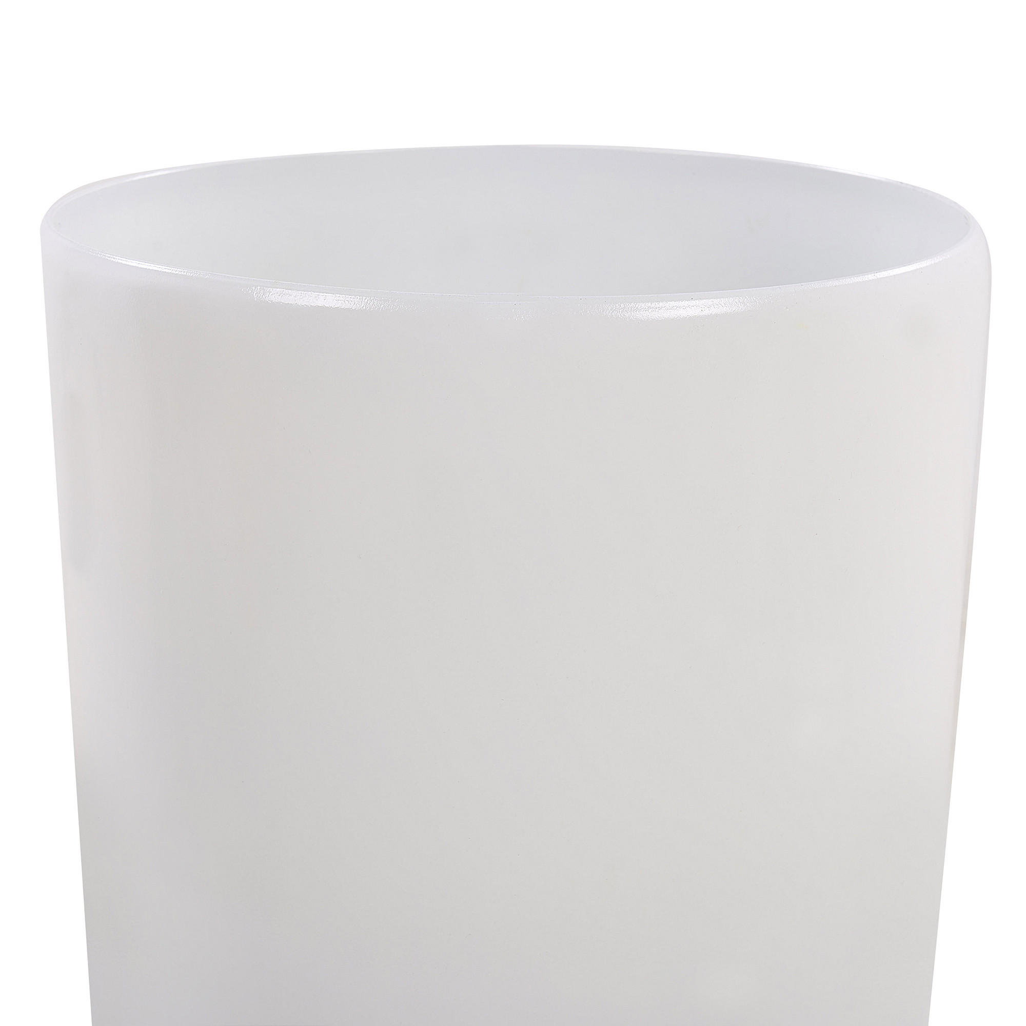BLUMENTOPF weiß rund 32/32/58 cm Tseria - Weiß, Stein (58cm) - Beliani
