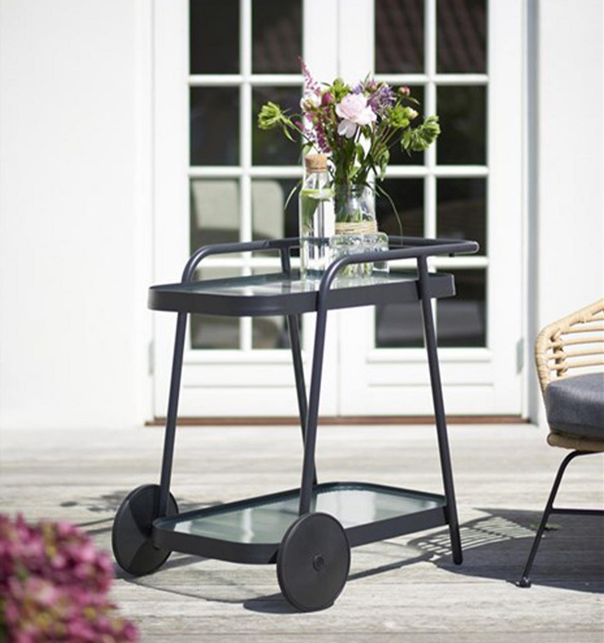 SERVIERWAGEN, Steam, Schwarz, Metall, 73 x 70 x 43 cm - Schwarz, Metall (73/43/70cm) - ebuy24