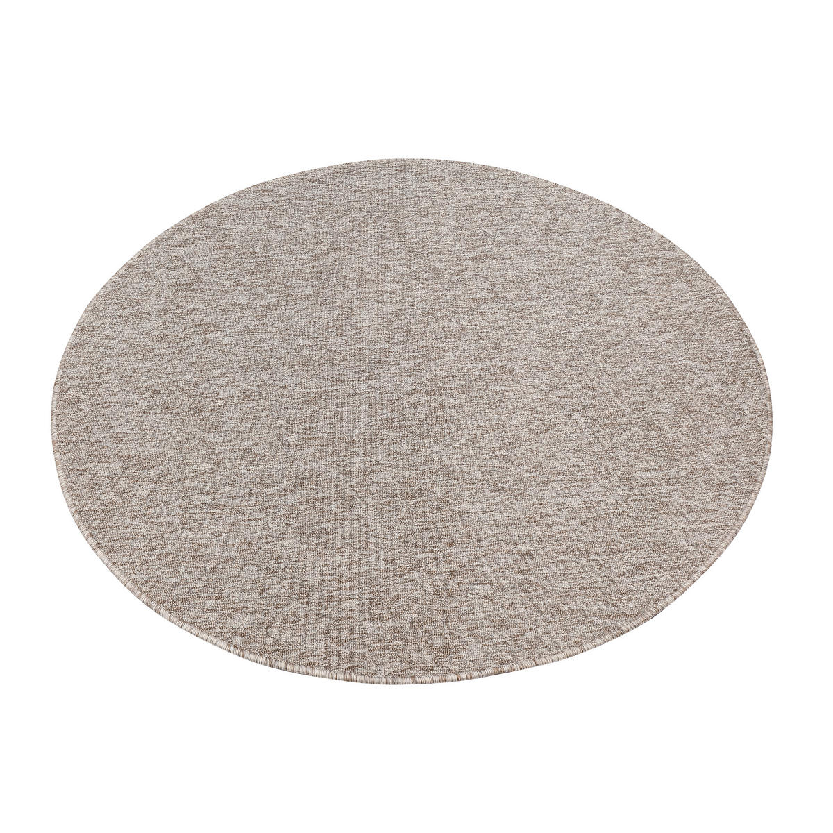 TEPPICH NIZZA Silber, rund 100/100 cm - Silberfarben, Textil (100/100cm) - Tapiso