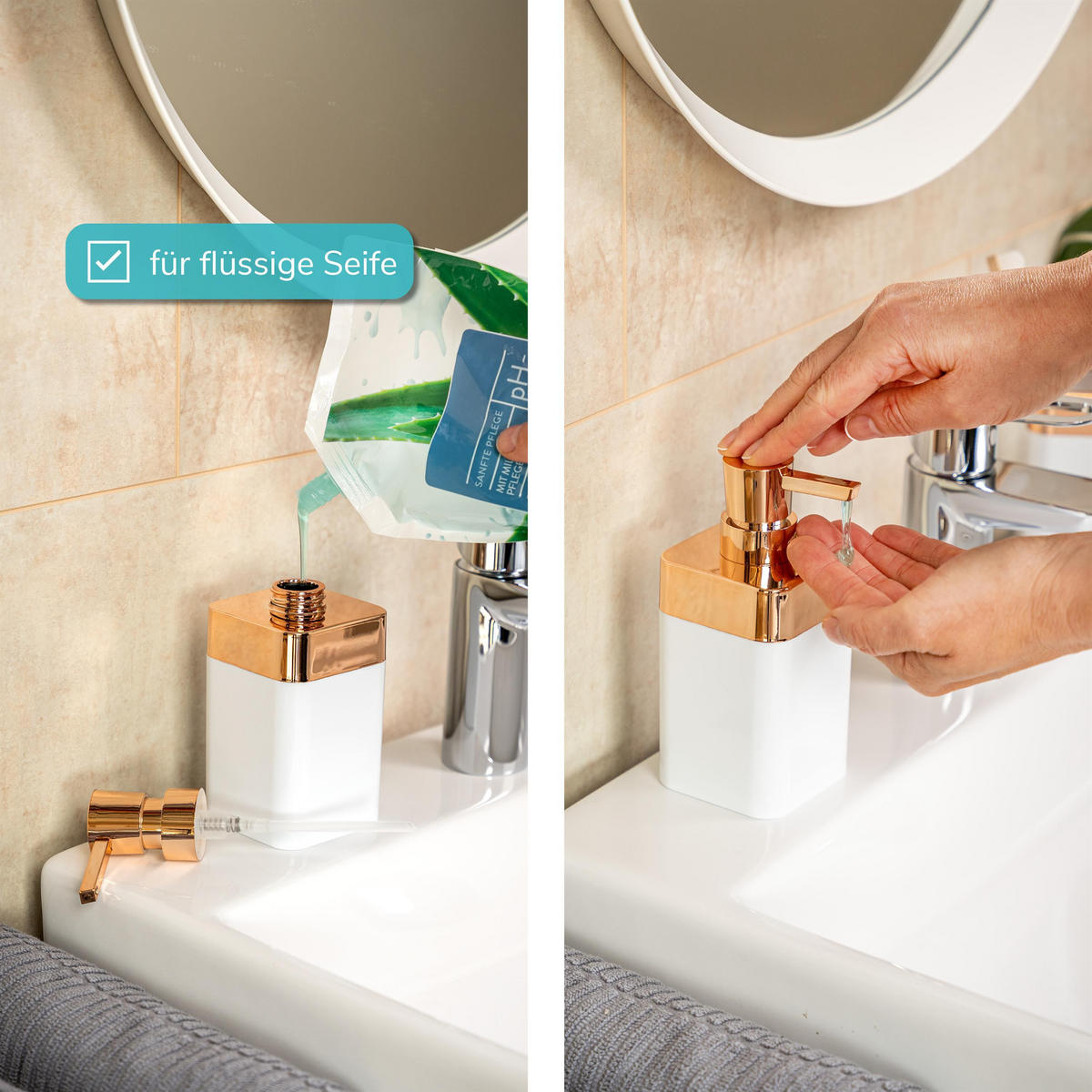 BAD-SET 3tlg. SAVONA - Weiß, Kunststoff (9.5/3/13cm) - bremermann