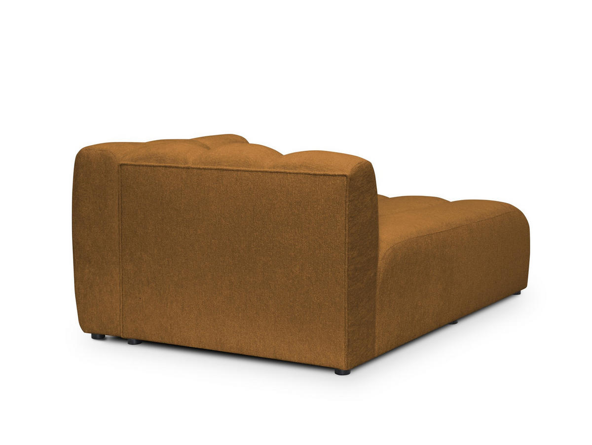 SOFAELEMENT Rechts Chenille Stoff Gelb - Currygelb/Schwarz, Holzwerkstoff/Kunststoff (179/70/113cm) - Makamii