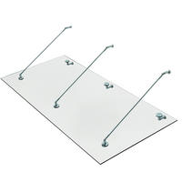 VORDACH DE-07394 mit gehärtetem Glas und Edelstahl Klarglas - Transparent, Glas/Metall (90/12/200cm) - ComfortXL