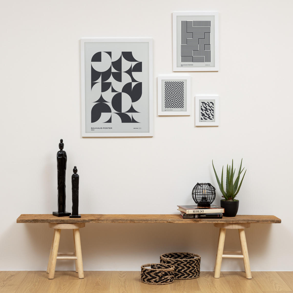 HOLZHOCKER Nyar 28/28/41 cm - Beige, Holz (28/41/28cm) - Atmosphera Createur d´interieur
