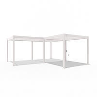 PERGOLA Deluxe mit Classic 6 x 6 M weiß Lamellendach - Weiß, Metall (600/255/600cm) - WEIDE