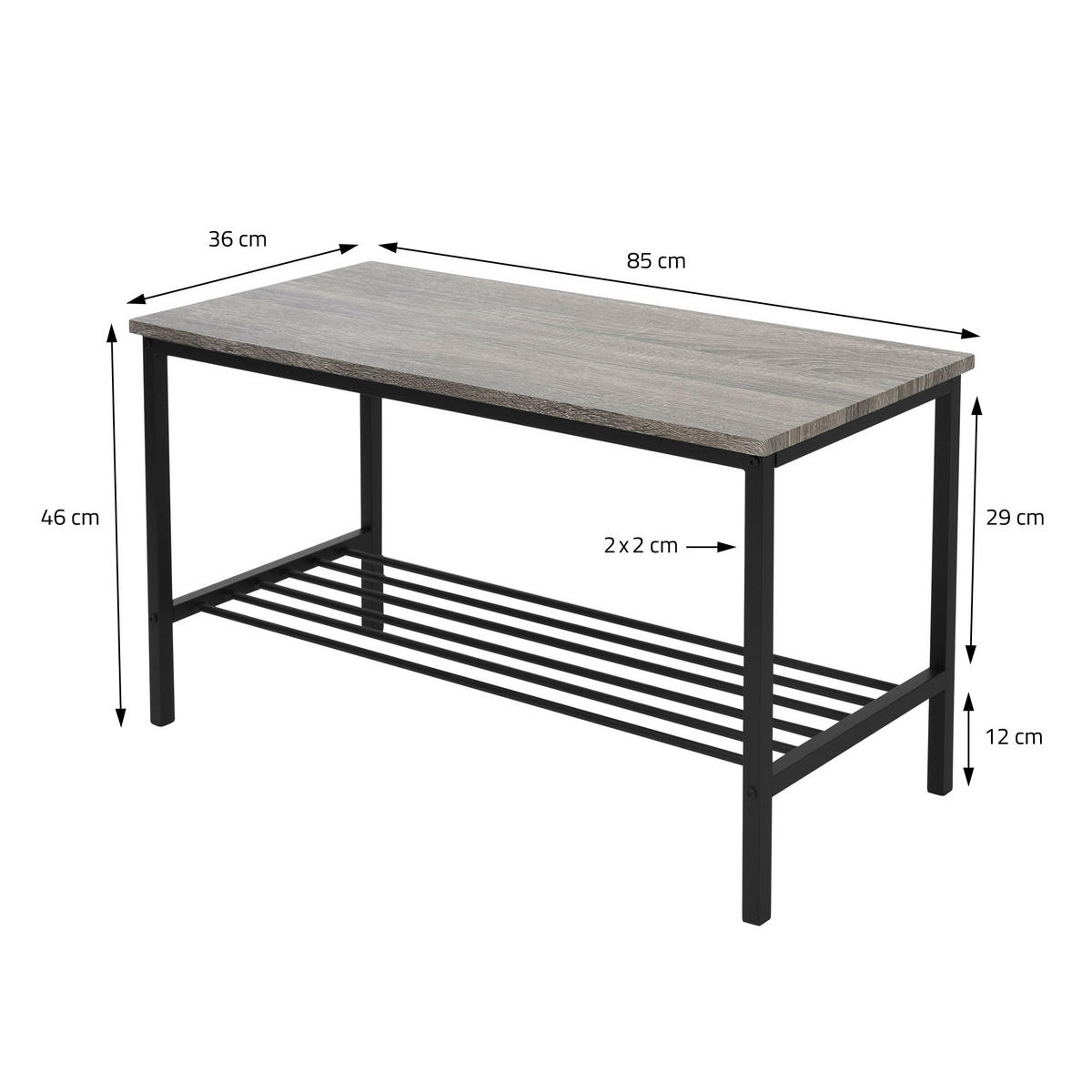 ESSTISCH Set 4-teilig - Grau, Holzwerkstoff (70/86.5/110cm) - ML-DESIGN