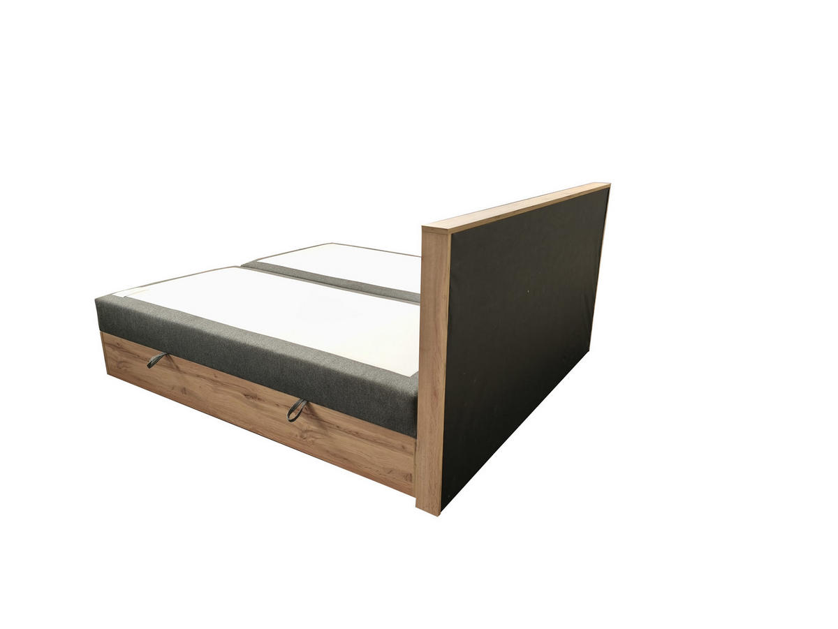 BOXSPRINGBETT Loly 200x200 cm H4 Taschenfederkern Anthrazit - Anthrazit, Textil (200/200cm) - KS Home Concept