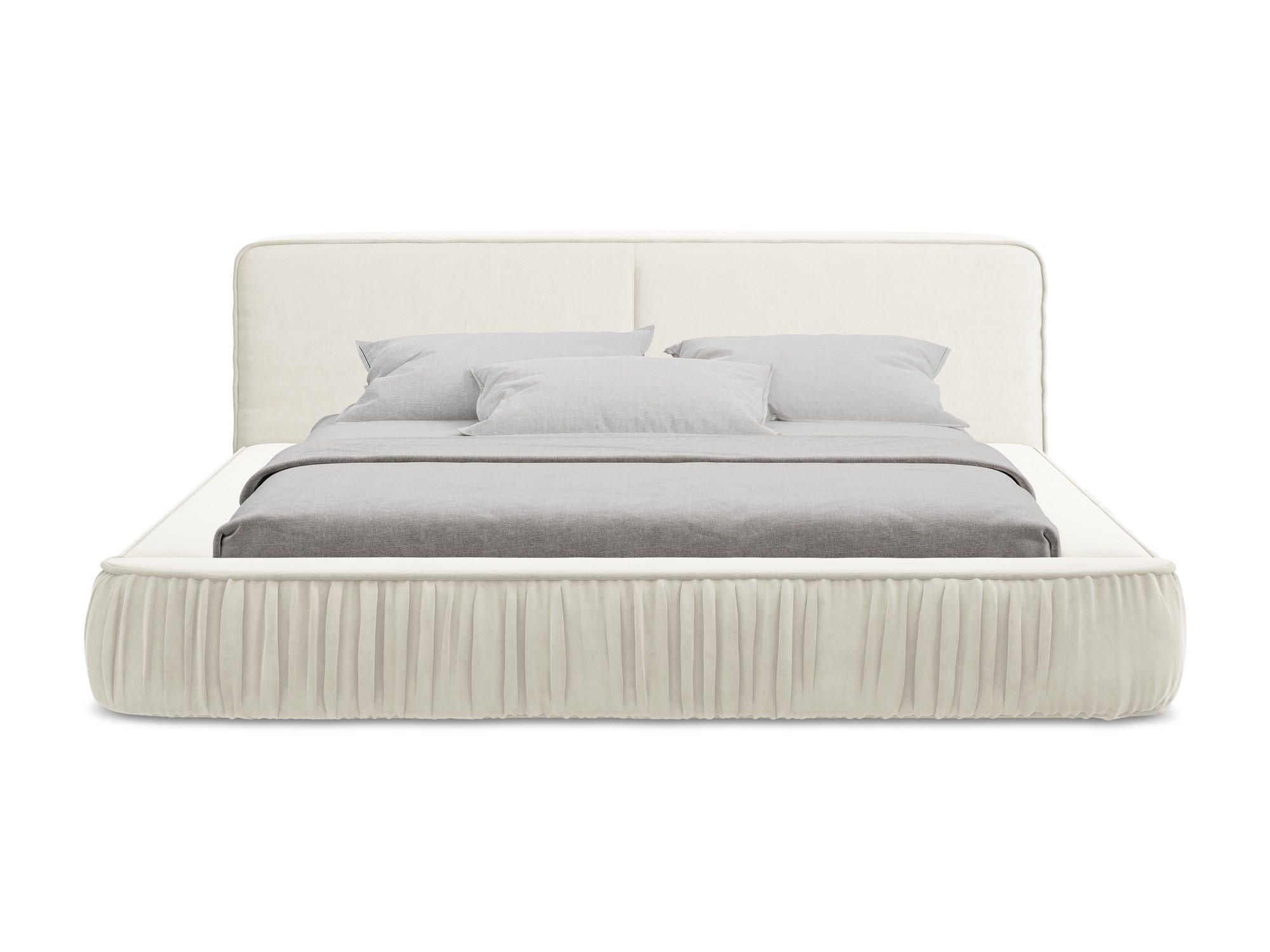 POLSTERBETT mit Bettkasten und Lattenrost 178x238 Beige - Beige/Creme, Kunststoff/Textil (140/200cm) - Makamii