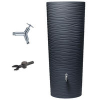 2IN1 Regentonnen Komplett-Set 350 L graphite grey - Grau, Kunststoff (62/150/62cm) - GARANTIA
