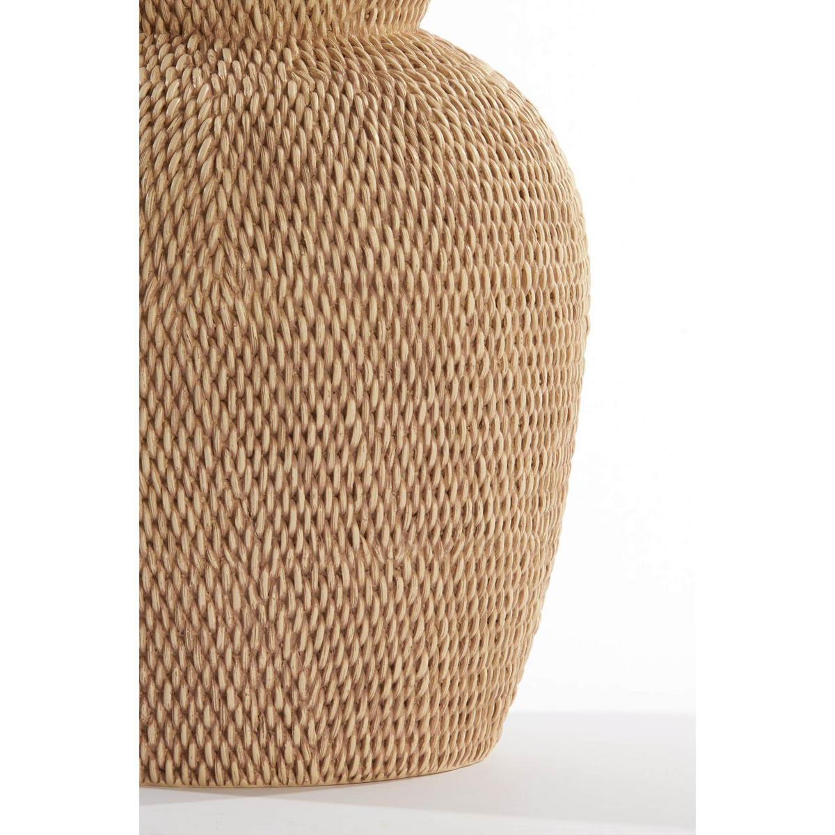 VASE Vedella Braun 26/26/28 cm - Braun, Kunststoff (28cm) - Light & Living