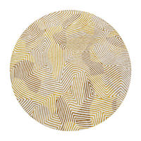 TEPPICH Yellow Hippy Coral 240/240 cm - Gelb, Textil (240/240cm) - Louis De Poortere