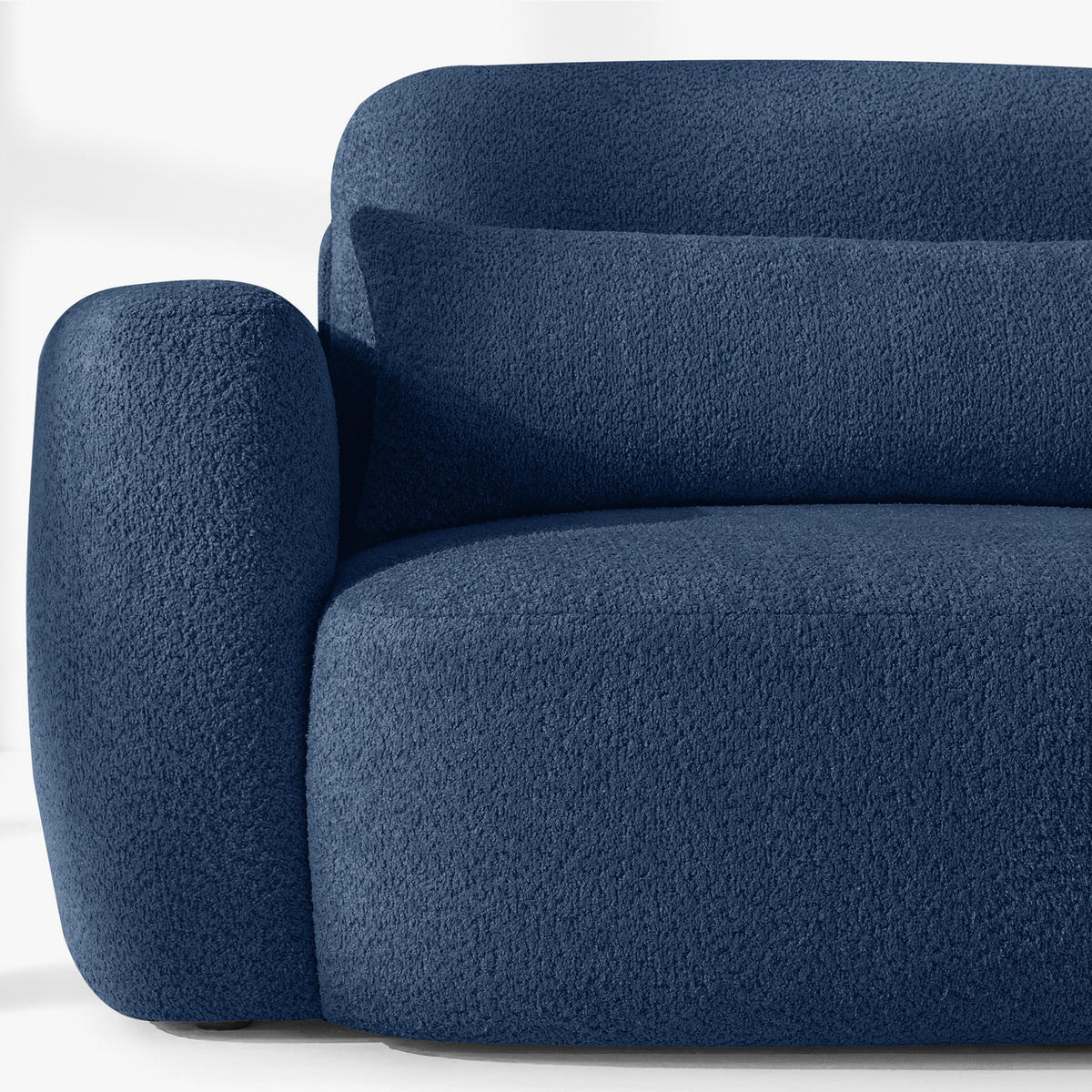 SITZGARNITUR ELOSA - Dunkelblau, Holz/Textil (245/85/165cm) - KONSIMO®