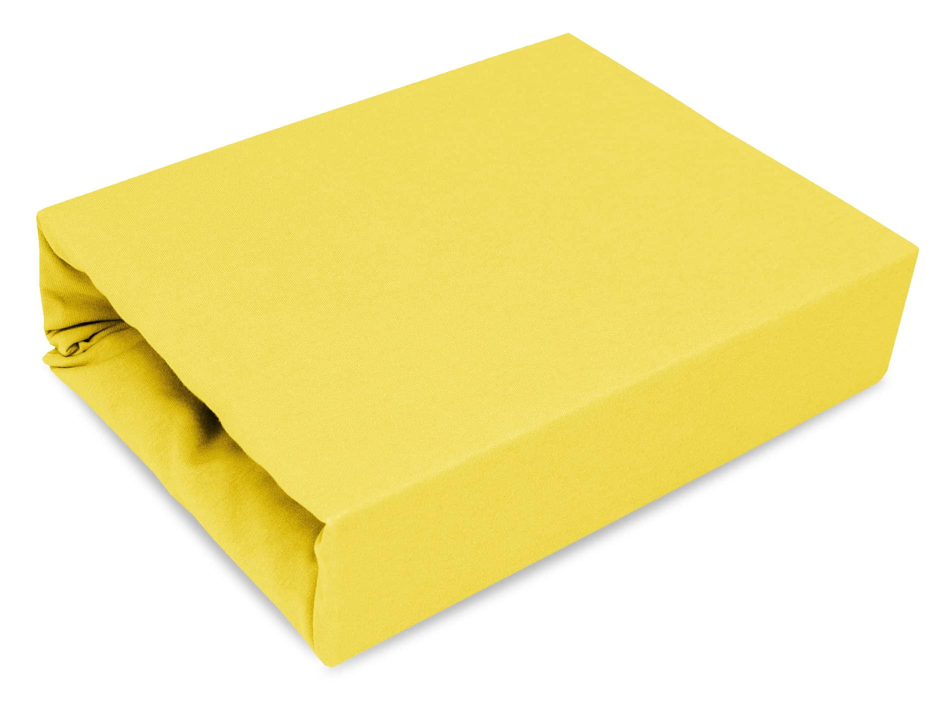 SPANNBETTLAKEN 60/120 cm, Jersey Elastisch 100 % Baumwolle Gelb - Gelb, Textil (60/120cm) - Best For Home