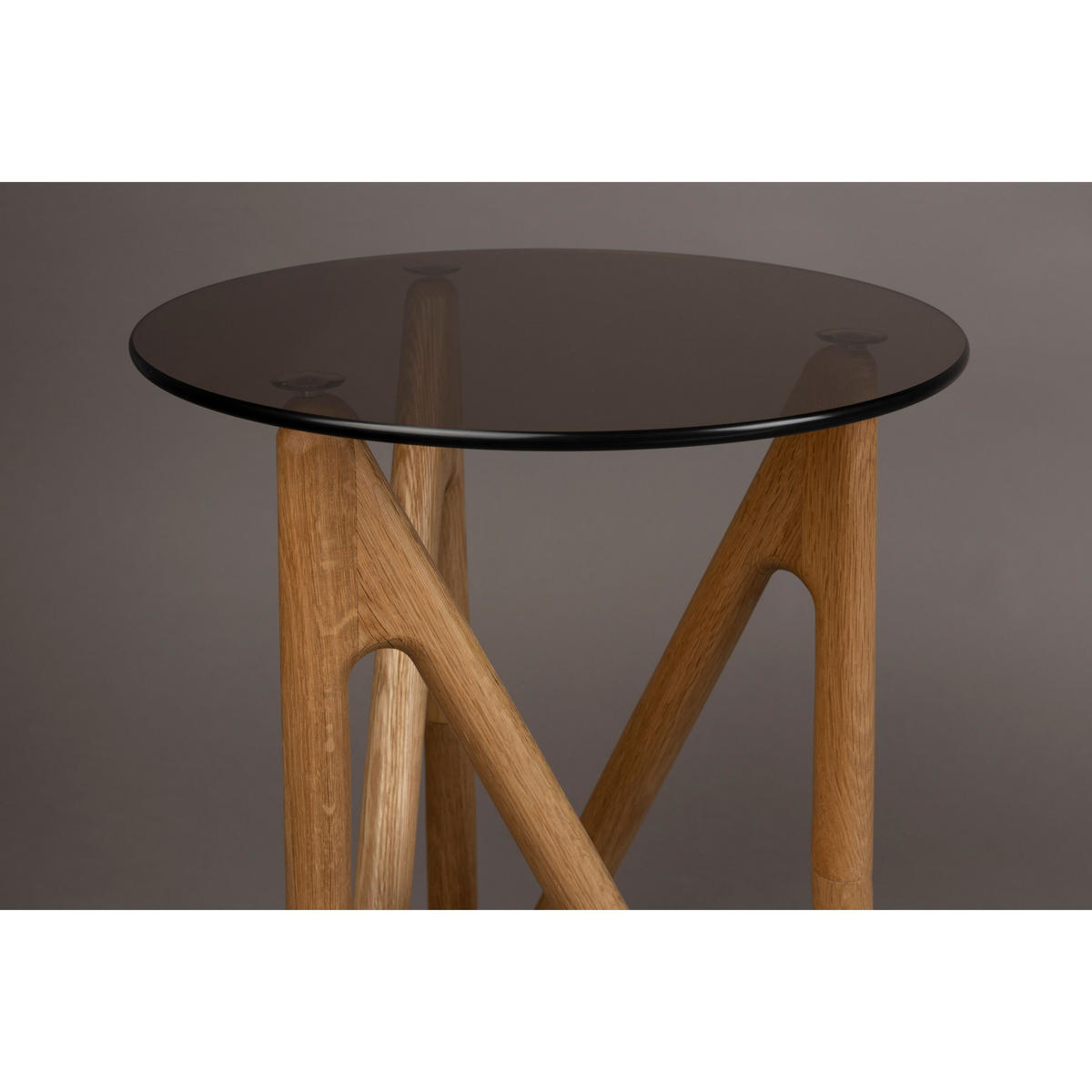 BEISTELLTISCH Naia Rund 40 cm Natural - Klar, Glas (40/40/50cm) - Dutchbone