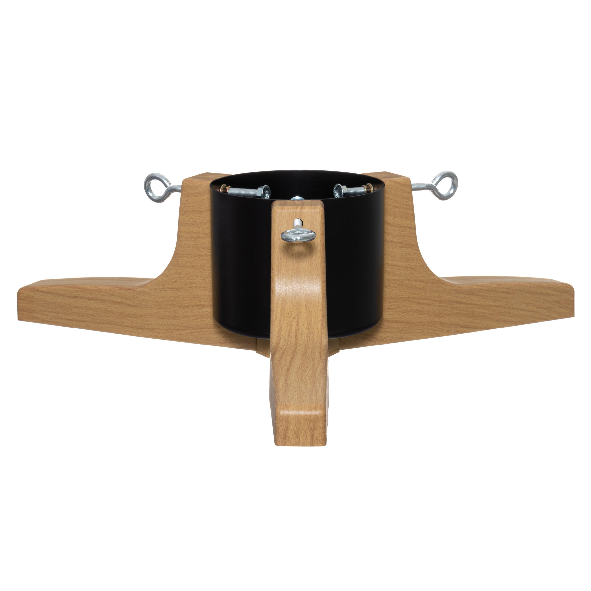 CHRISTBAUMSTÄNDER Holzoptik 62 cm 2,2 l - Schwarz, Metall (62/16cm)