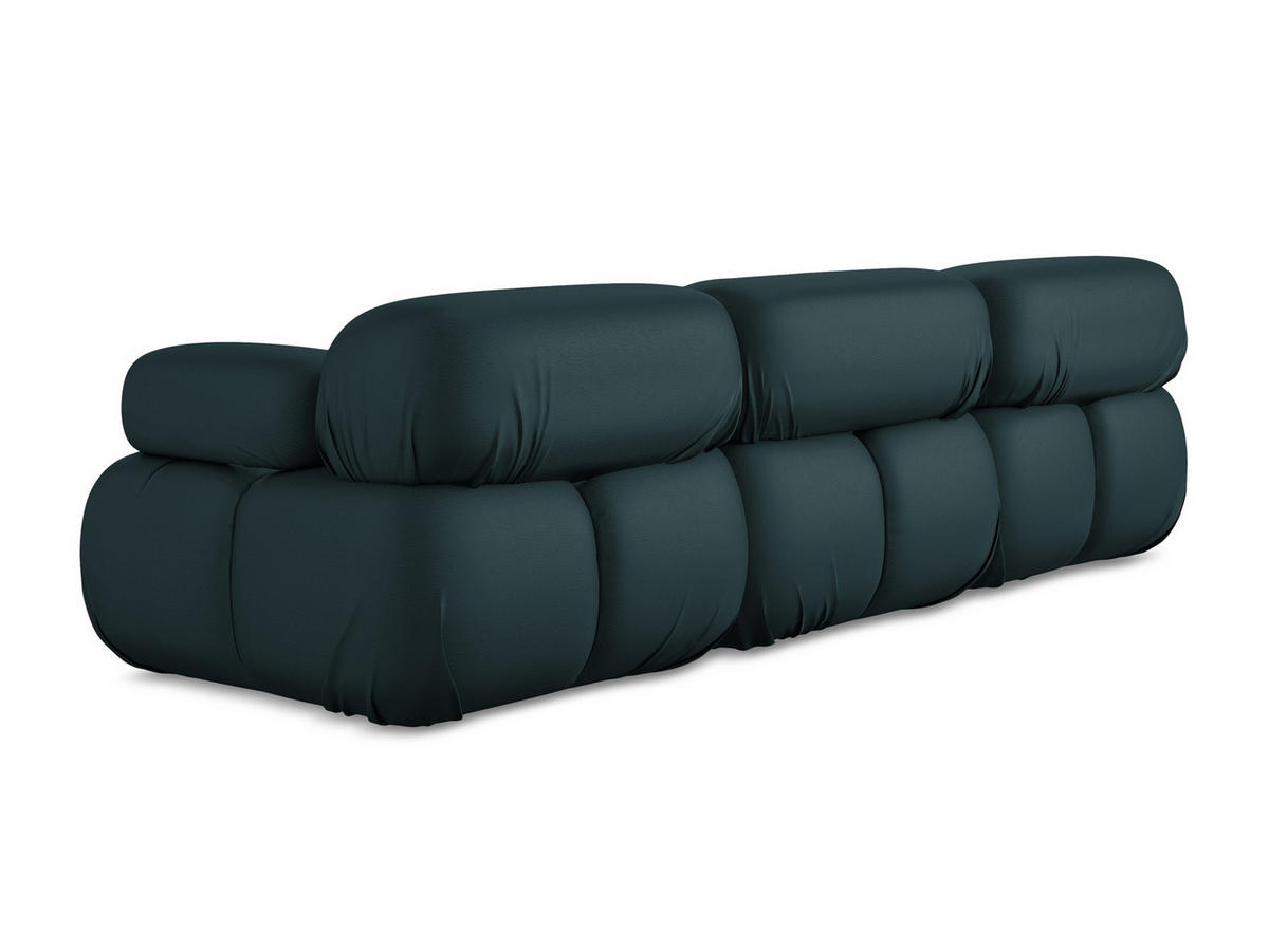 3-SITZER SOFA Kunstleder Blau - Blau/Petrol, Leder/Kunststoff (285/70/96cm) - Makamii