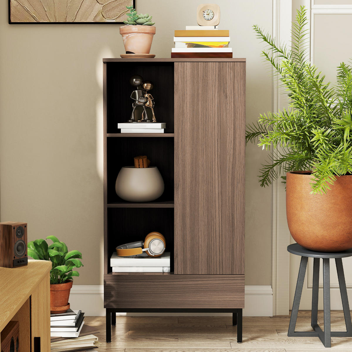 SIDEBOARD Grau, 60/34/121 cm - Grau, Holz (60/121/34cm) - PANGIVO