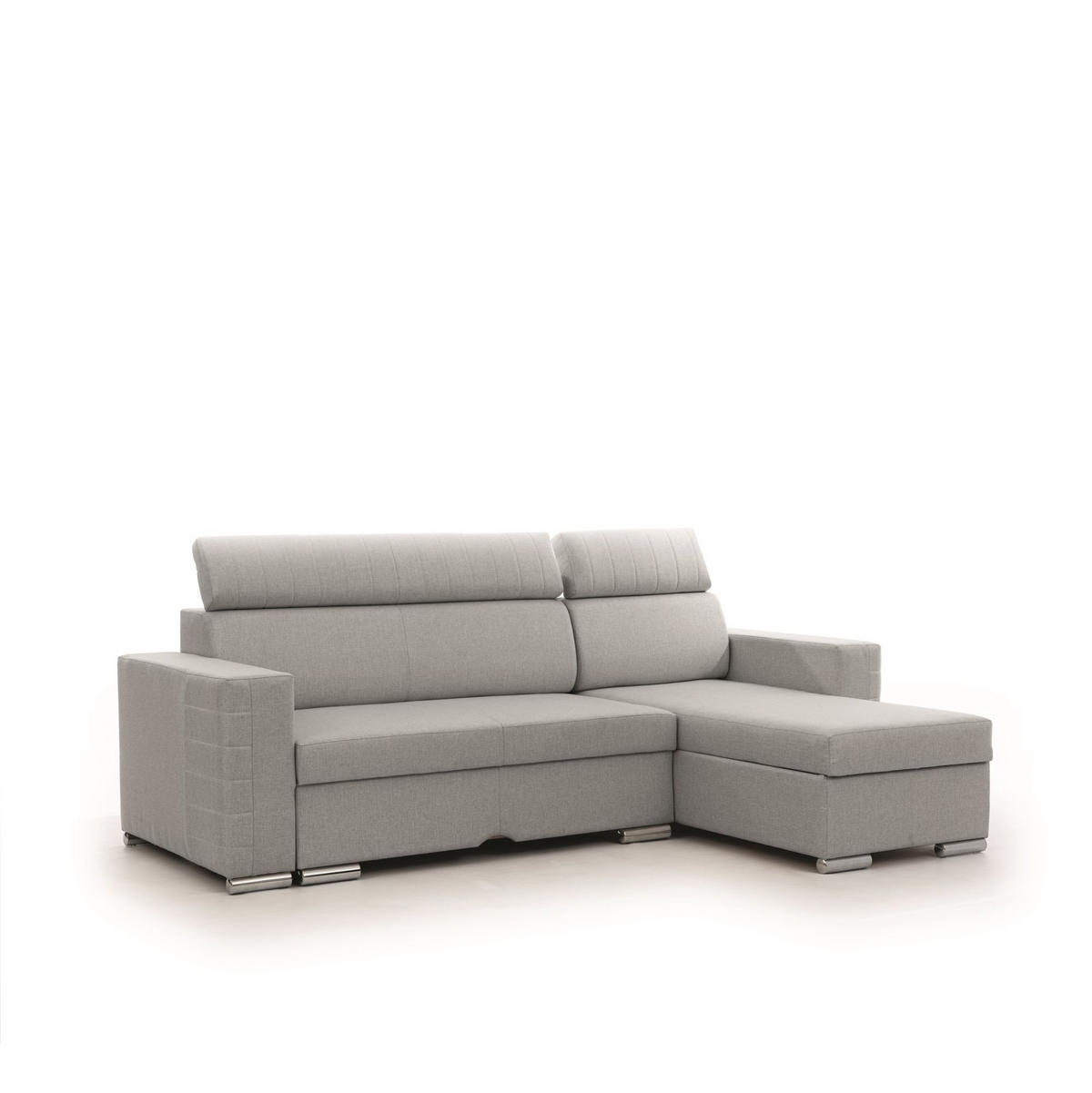 ECKSOFA Canton In Liverpool - Grau, Holzwerkstoff/Textil (260/173cm) - Fun Möbel