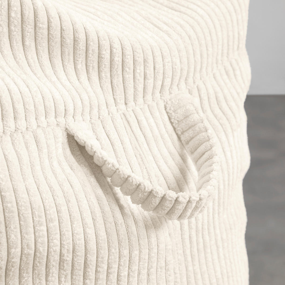 SITZSACK Cortona Cord Weiß - Weiß, Textil (85/100/85cm) - Mömax