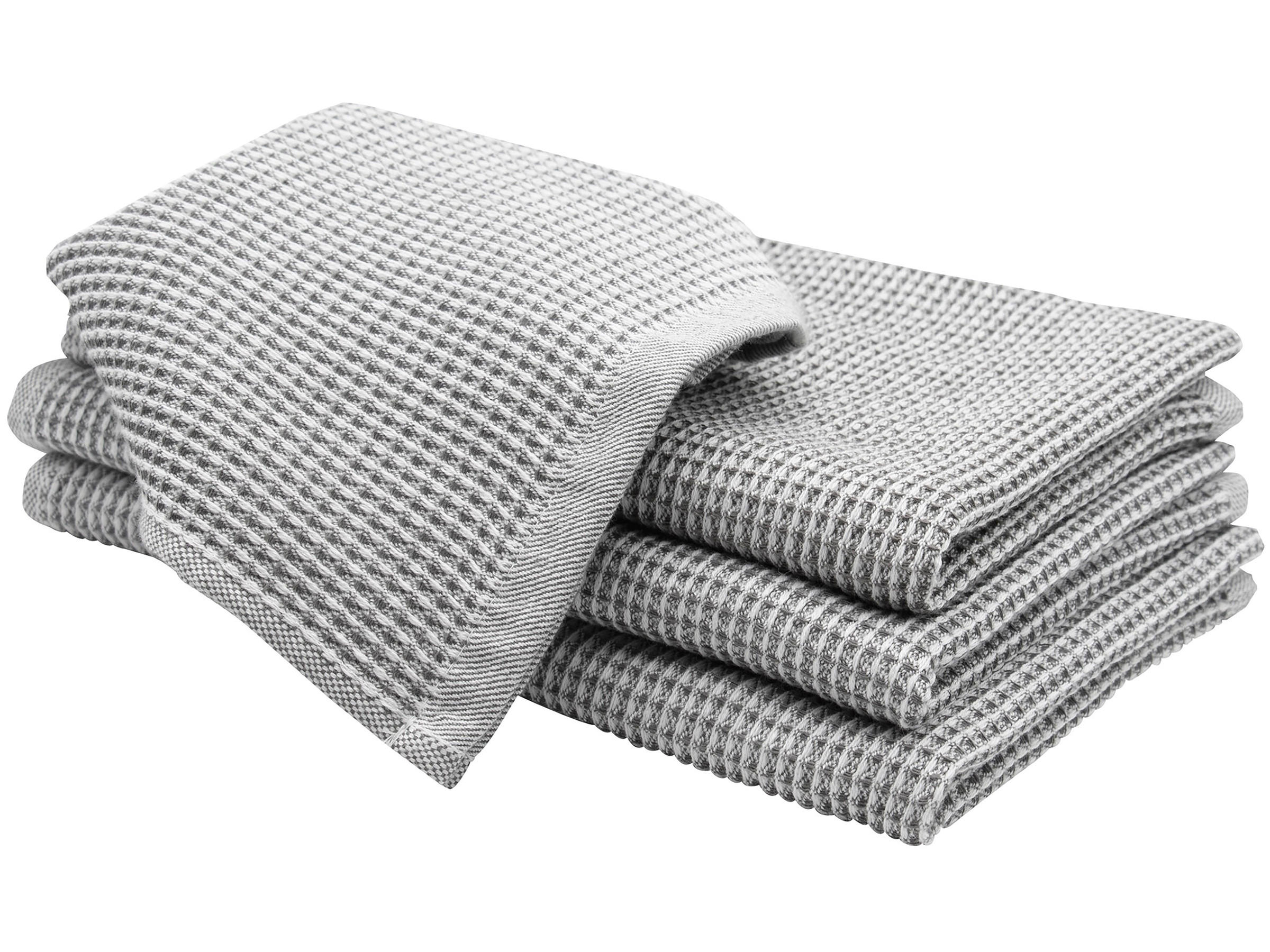 GESCHIRRTÜCHER, 4er-Set, 50x70 cm, 100% Baumwolle, Grau - Taupe, Textil (50/70cm) - Zollner