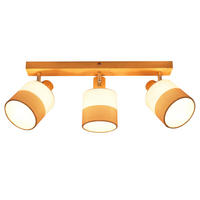 DECKENSTRAHLER Rikoh 16/13/48 cm - Beige, Holz (48/16/13cm) - ZMH