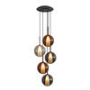 GALERIELEUCHTE Belluna 5-flammig Mehrfarbig Ø 24cm - Multicolor, Glas (24/24/45cm) - s.luce