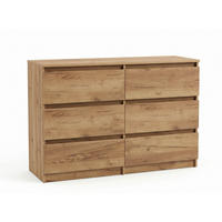 KOMMODE mit fünf Schubladen in Craft-Eiche - Naturfarben, Holzwerkstoff (120/77/40cm) - Home Collective