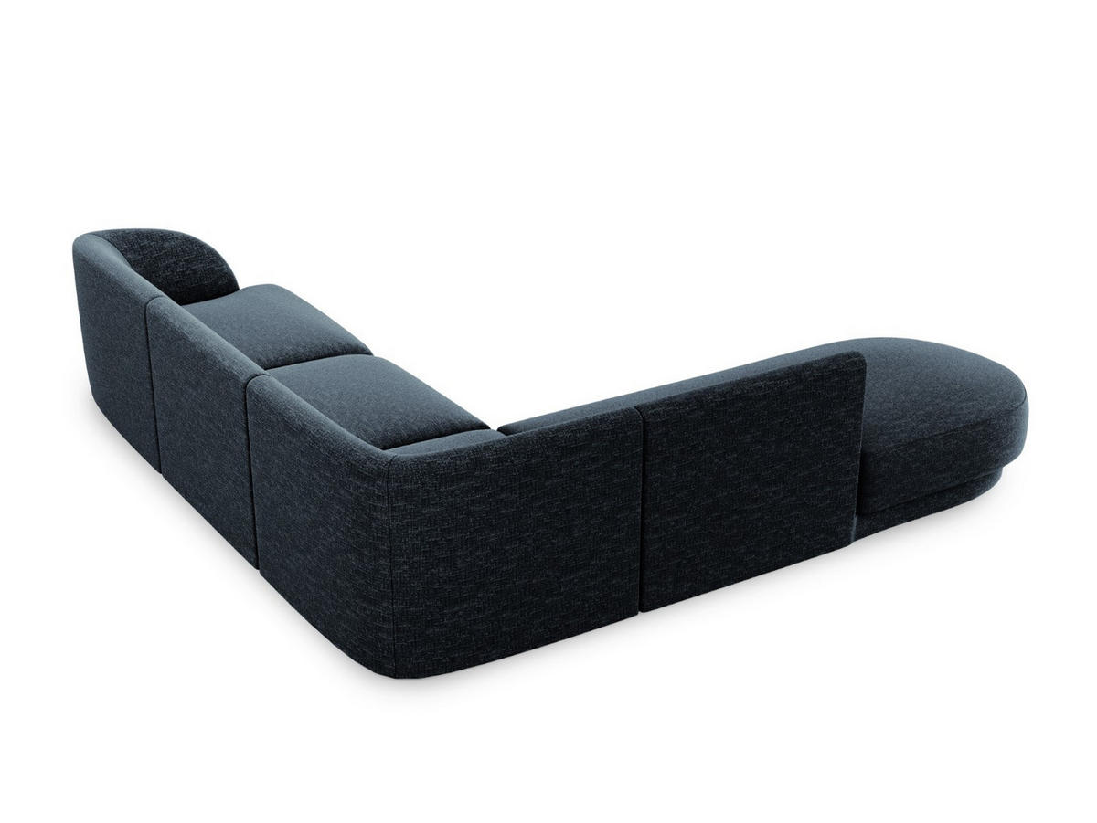 ECKSOFA links Miley aus Chenille-Stoff königsblau 6 Sitzplätze - Blau, Textil (248/255cm) - Micadoni