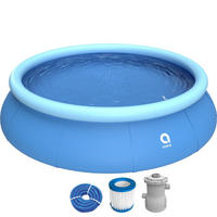 POOL Komplettset Aufstellpool Prompt Set rund 360 x 76 cm blau mit Filterpumpe - Blau, Kunststoff (360/76/360cm) - Avenli