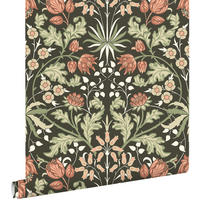 TAPETE Blumenmuster im Jugendstil 50 x 900 cm - Grün, Papier (50/900cm) - ESTAhome