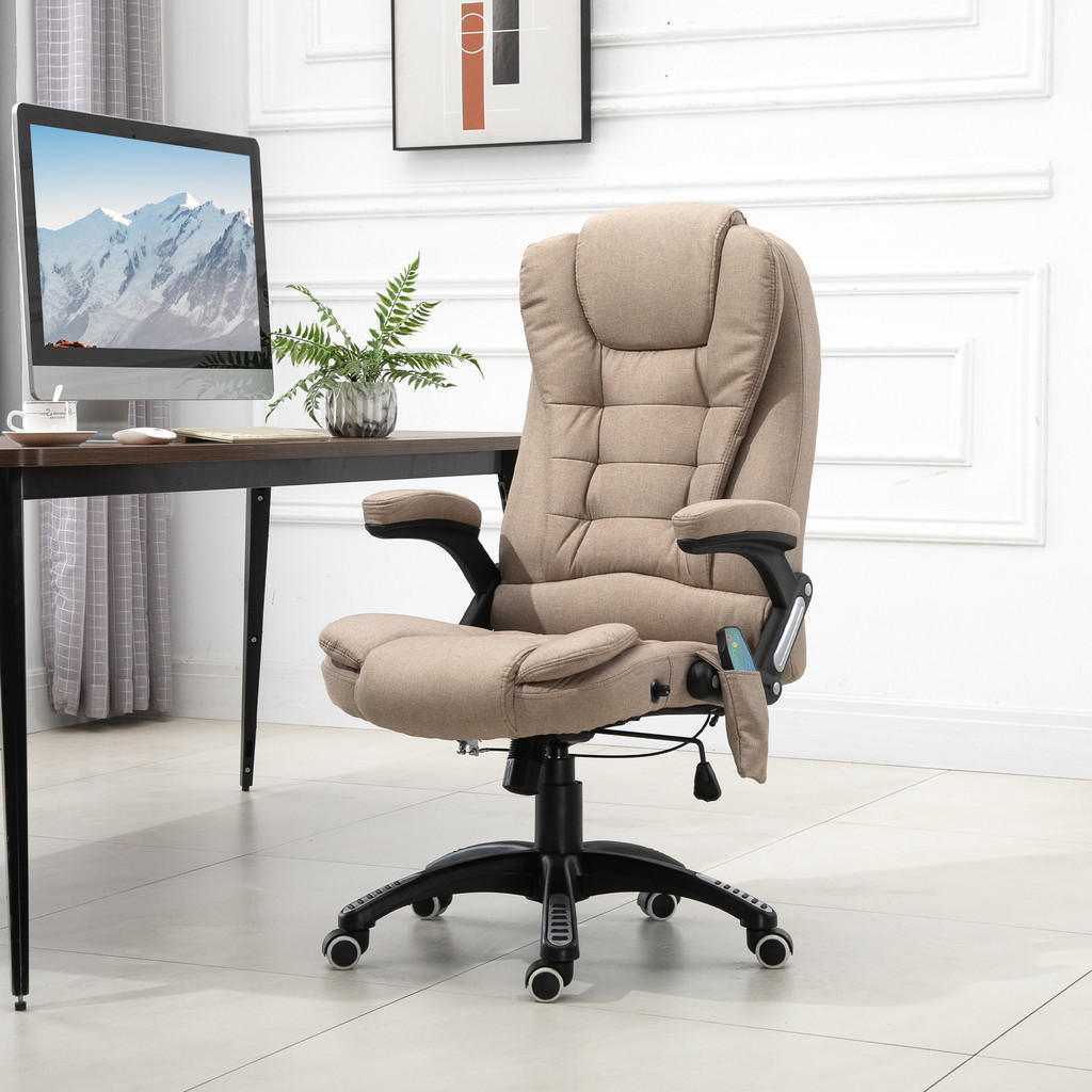 Thumbnail - Vinsetto Bürostuhl, Braun, Textil, 1-Sitzer, Füllung: Schaumstoff, 74x116x67 cm, Arbeitszimmer, Bürostühle, Drehstühle