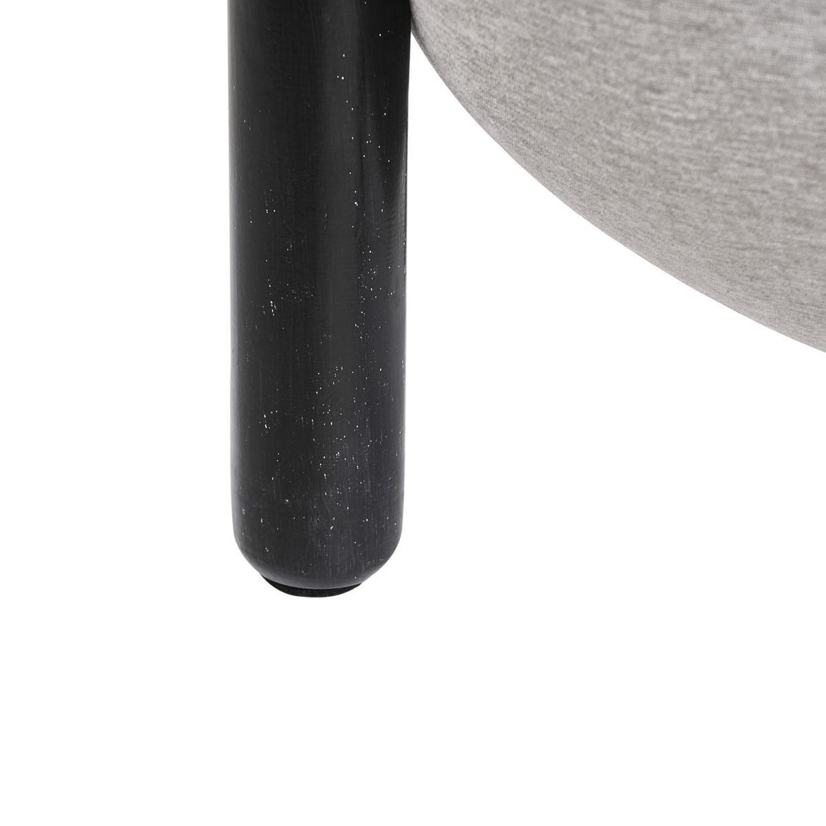 POUF Grau Archie - Schwarz/Grau, Textil (47/48/47cm) - Beliani