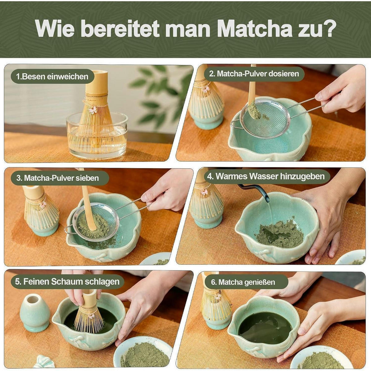 MATCHA Set 7-teilig Keramik Grün - Grün, Keramik (20/11/30cm)