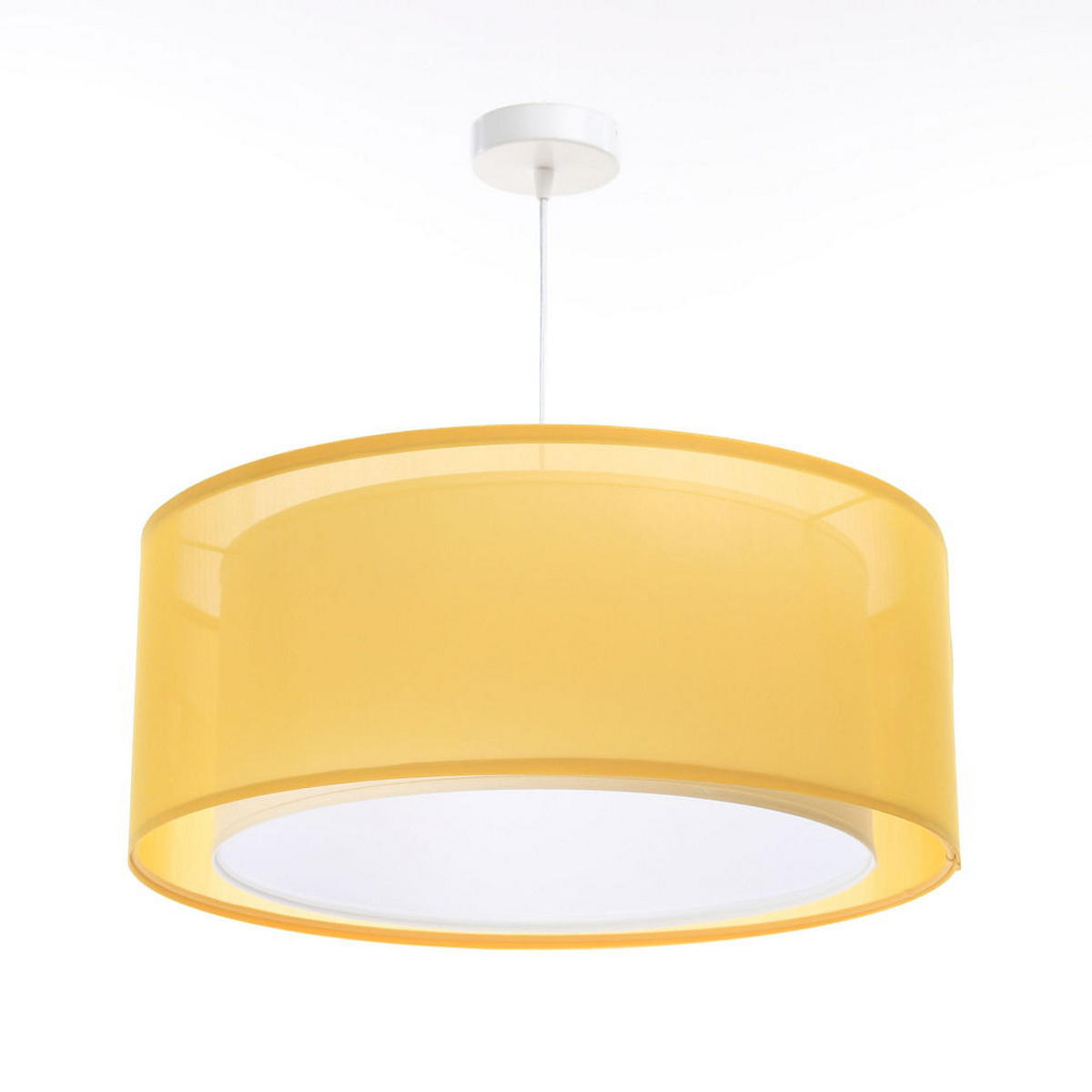 HÄNGELEUCHTE Weiß 40/17 cm - Gelb/Weiß, Kunststoff (40/0.9/17cm) - ONZENO