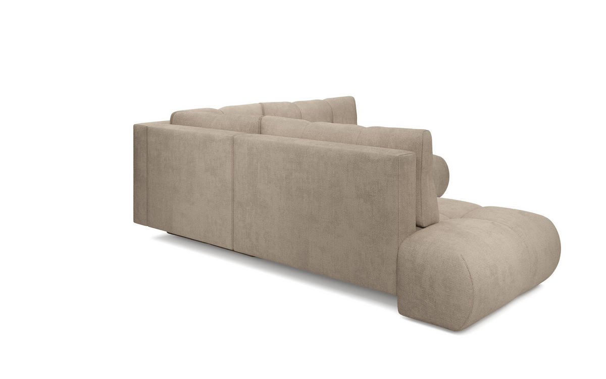 ECKSOFA DUCA II L-S Grau Chenille mit Schlaffunktion - Grau, Holz (266.5/266.5cm) - MASSENO