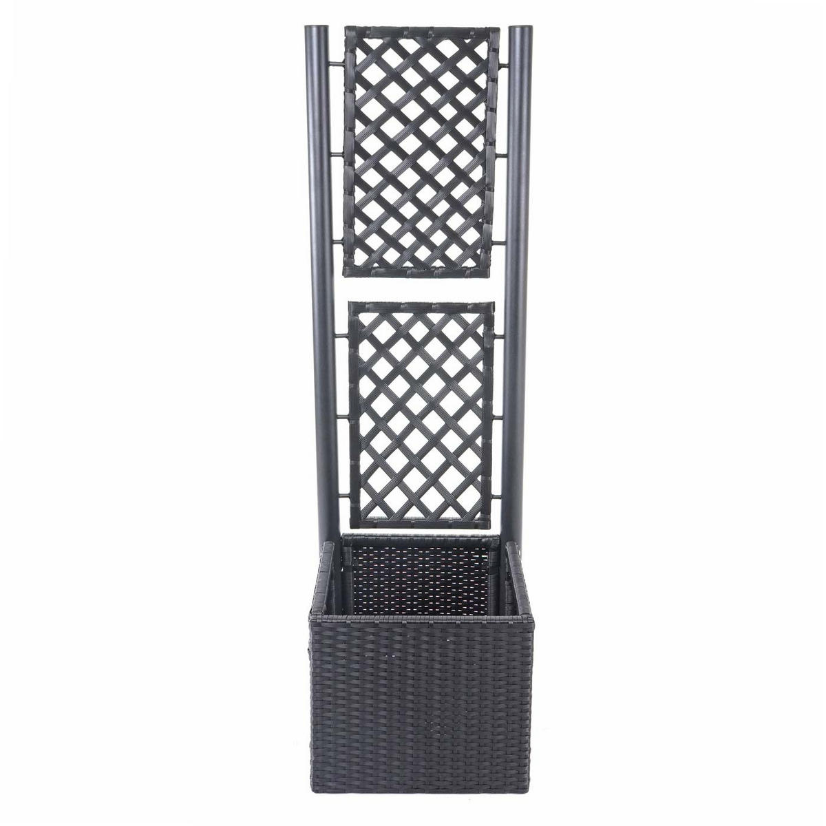 POLY-RATTAN RANKGITTER Anthrazit - Anthrazit, Kunststoff (43/142/43cm) - MCW
