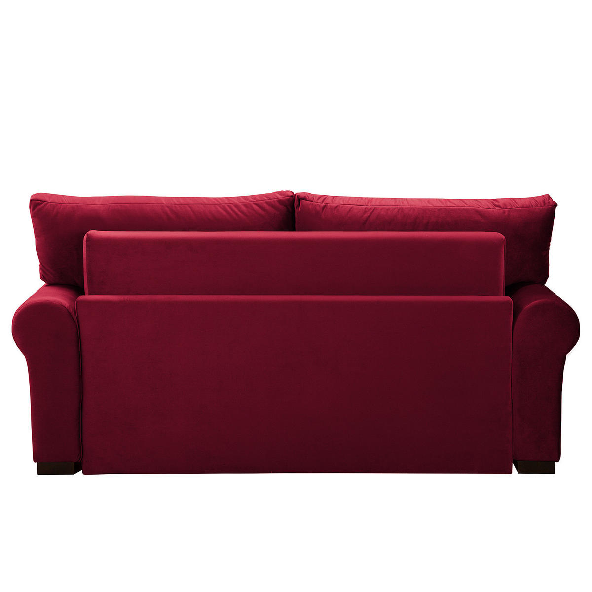 SCHLAFSOFA - Transparent/Rot, Birkenholz/Textil (185/95/90cm) - home24