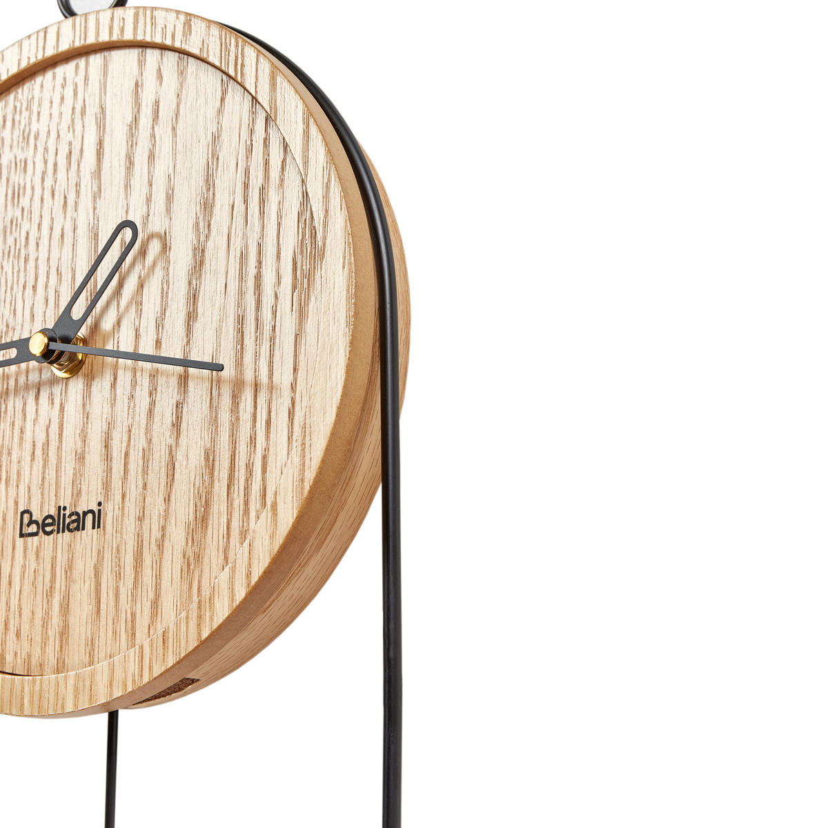 WANDUHR Heller Holzfarbton/Schwarz Sierre - Hellbraun/Schwarz, Holzwerkstoff (20/45/3cm) - Beliani