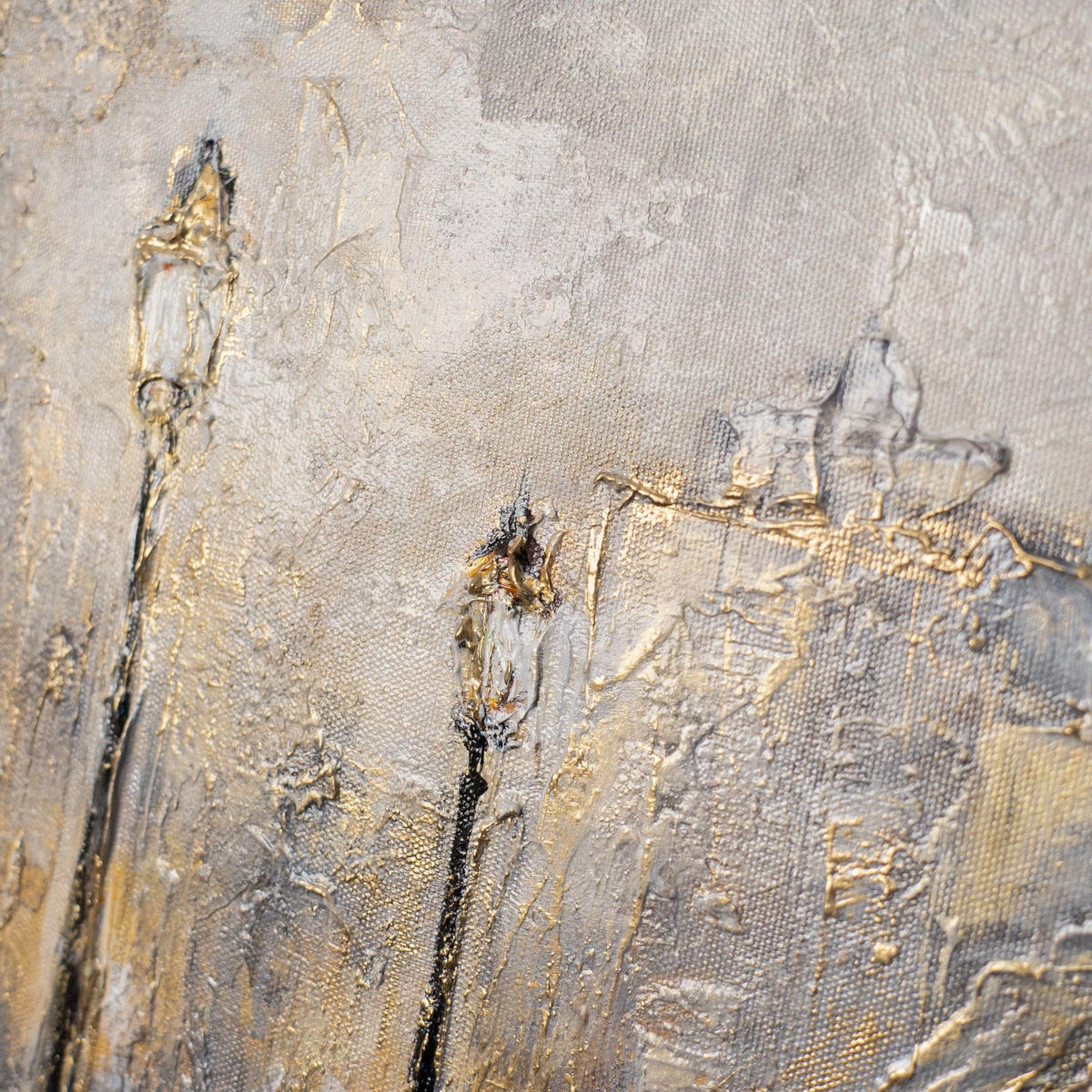 GEMÄLDE Regenlaternen Schattenfugenrahmen Schwarz 70x50 cm - Schwarz, Holz (70/50cm) - YS-art gallery