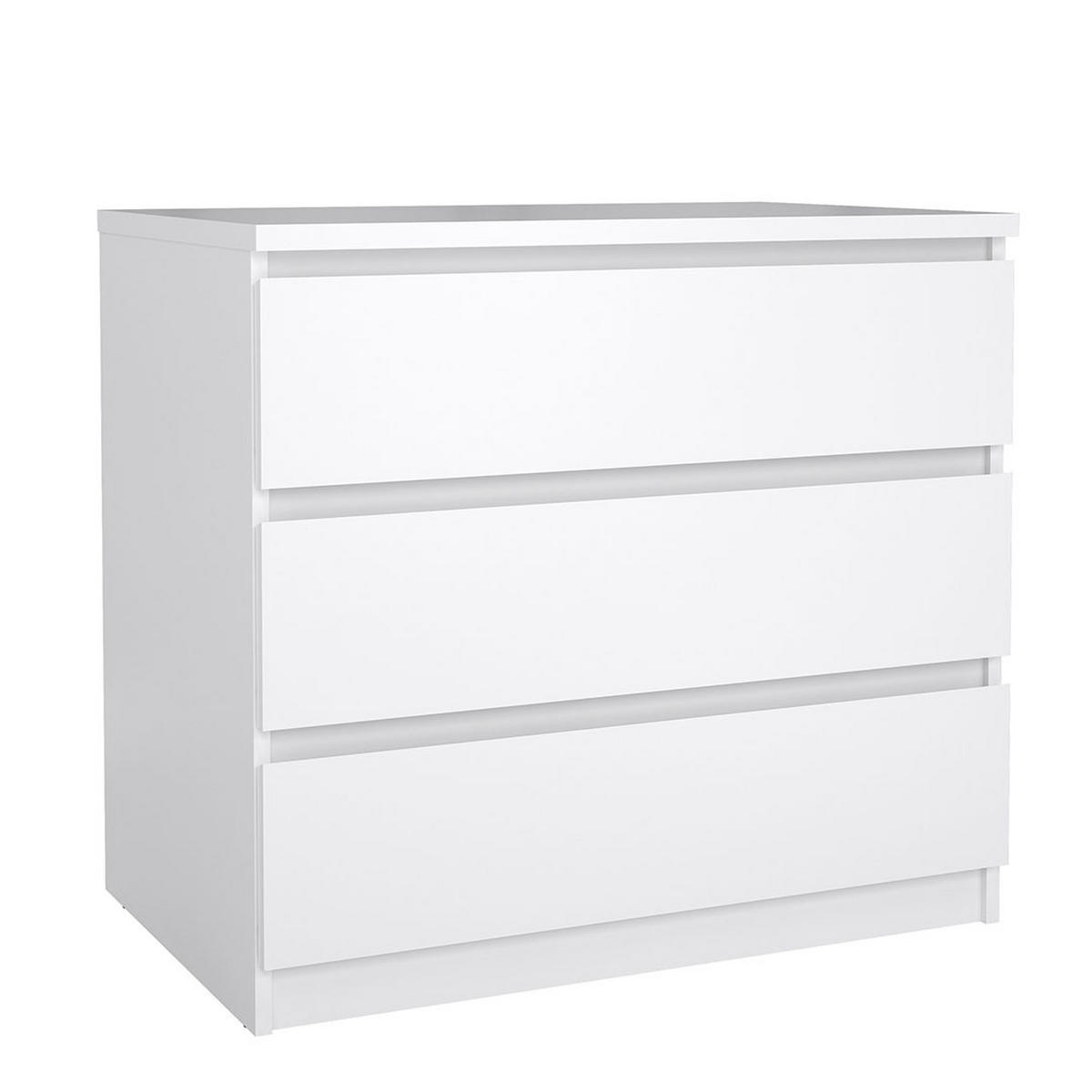 KOMMODE, Naia, Weiß, Holzwerkstoff, 77 x 50 x 68 cm - Weiß, Holzwerkstoff (77/68/50cm) - ebuy24