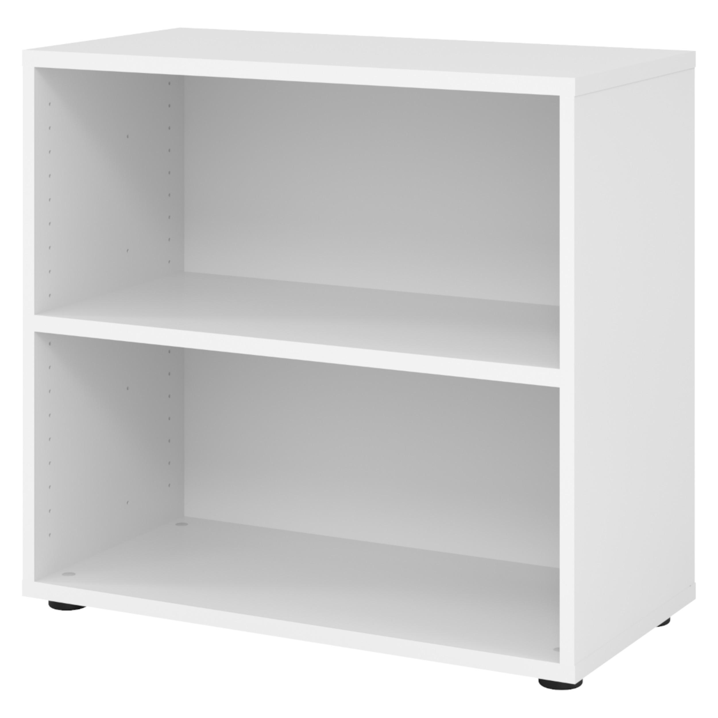 REGAL - 2 Ordnerhöhen 40/80/74,8 cm in Weiß - Weiß, Holzwerkstoff (80/74.8/40cm) - bümö