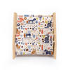 BÜCHERREGAL aus Kiefer-Sperrholz und nordischem Textil Montessori-Stil - Blau/Beige, Holz (31/71/61cm) - RNT By Really Nice Things